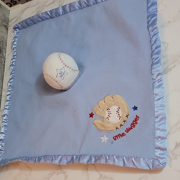 adorable baseball little slugger security blanket lovey - Picture 4 of 6